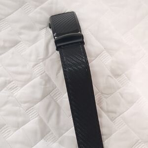 Men's Black Leather Belt Goes Up To 38